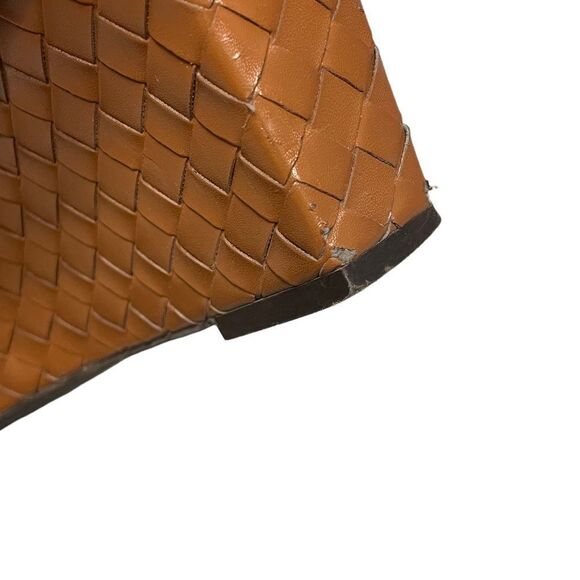 FRANCO SARTO Cognac Leather Square Toe Wedge Summer Sandals 11.5 - Picture 6 of 12